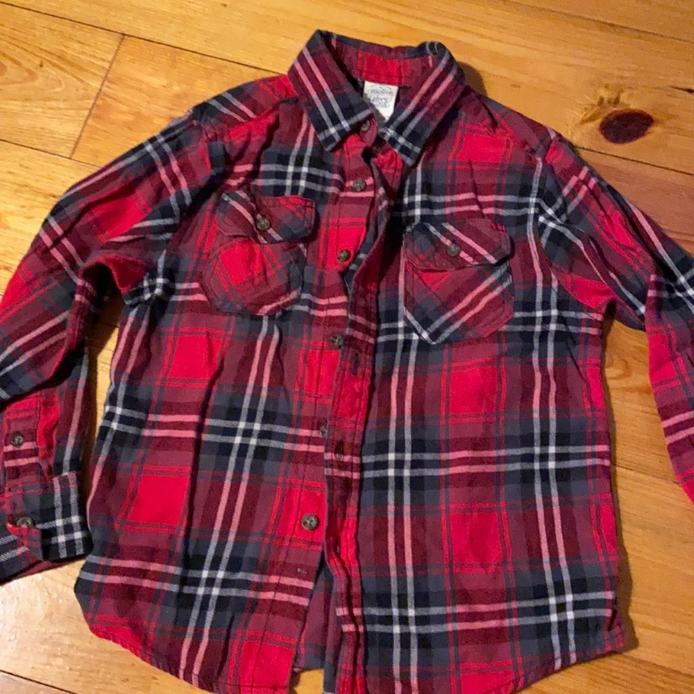 Red flannel button down